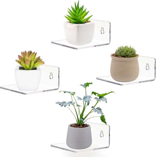 Acrylic wall shelves clear - wall, 4
